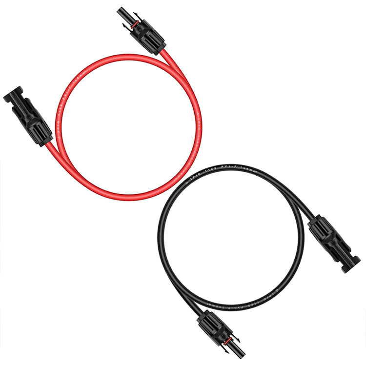 UV Tahan Weatherproof 3 Foot 10AWG Photovoltaic Kawat